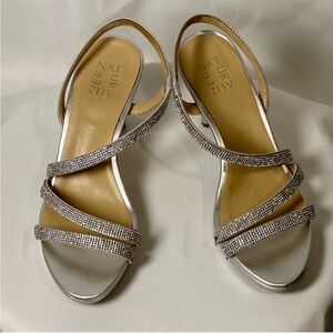 Women's Naturlizer Brenta Silver Strappy Heels